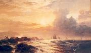 Edward Moran Yachting at Sunset
